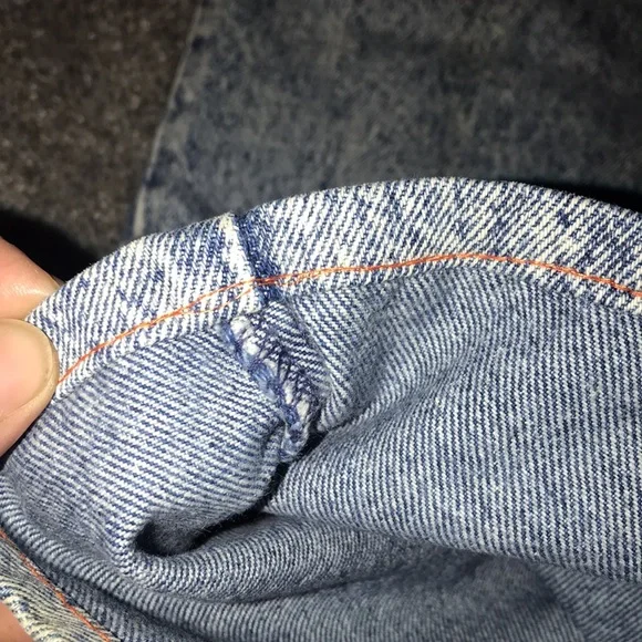 Vintage 80’s Levi’s 350 Orange Tab Acid Wash Jeans / Made in USA / 38x32 - Picture 9 of 10